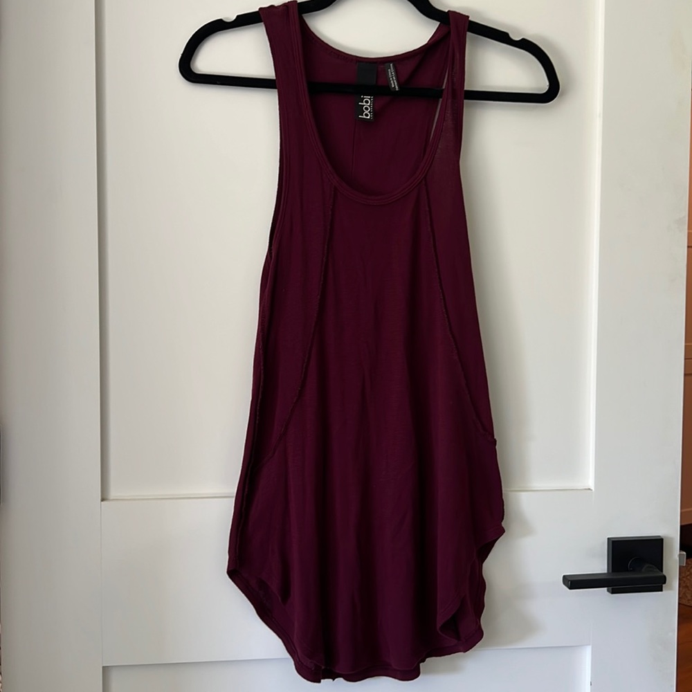 bobi curved hem racerback tank